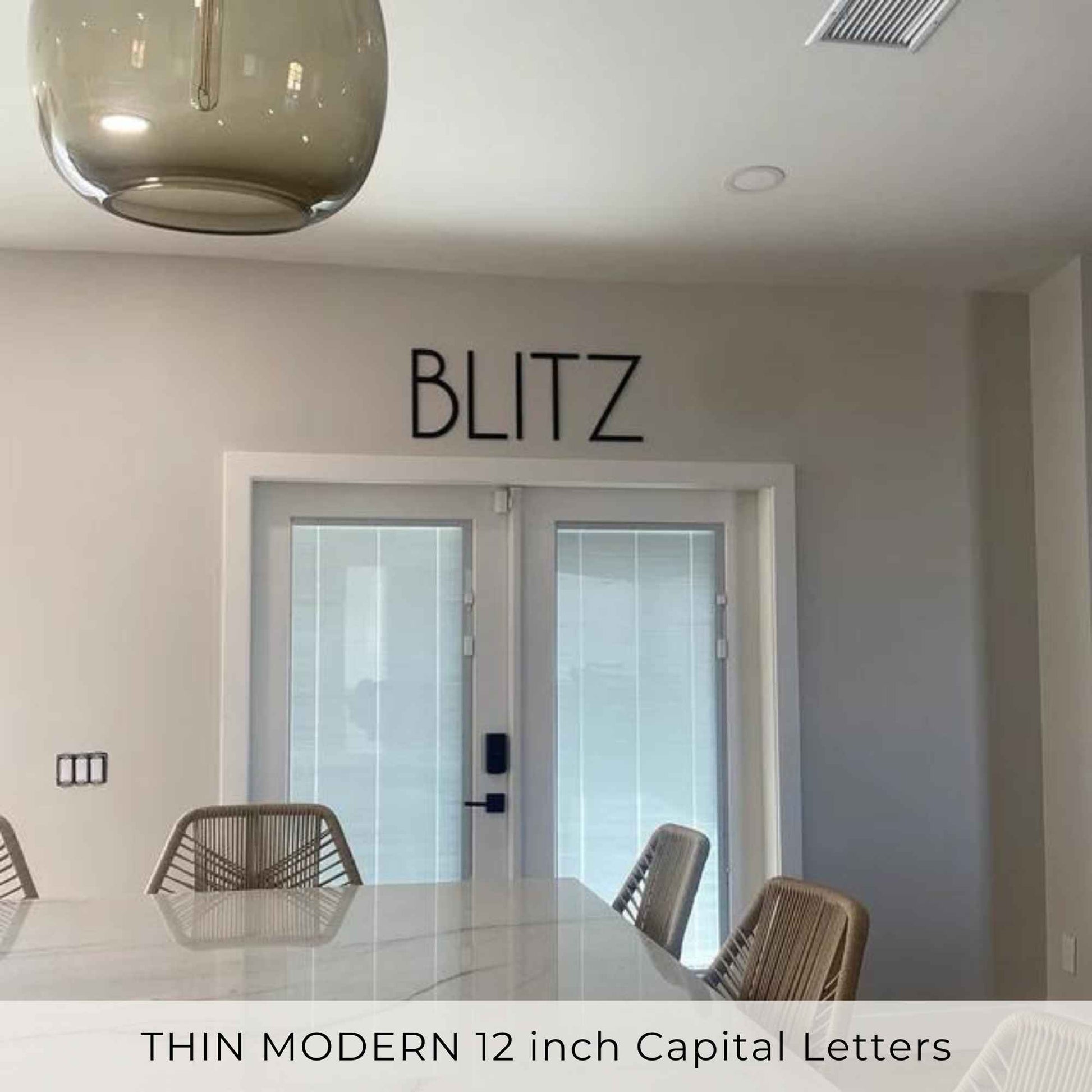 THIN MODERN house numbers and letters to spell family name and personalized home decor