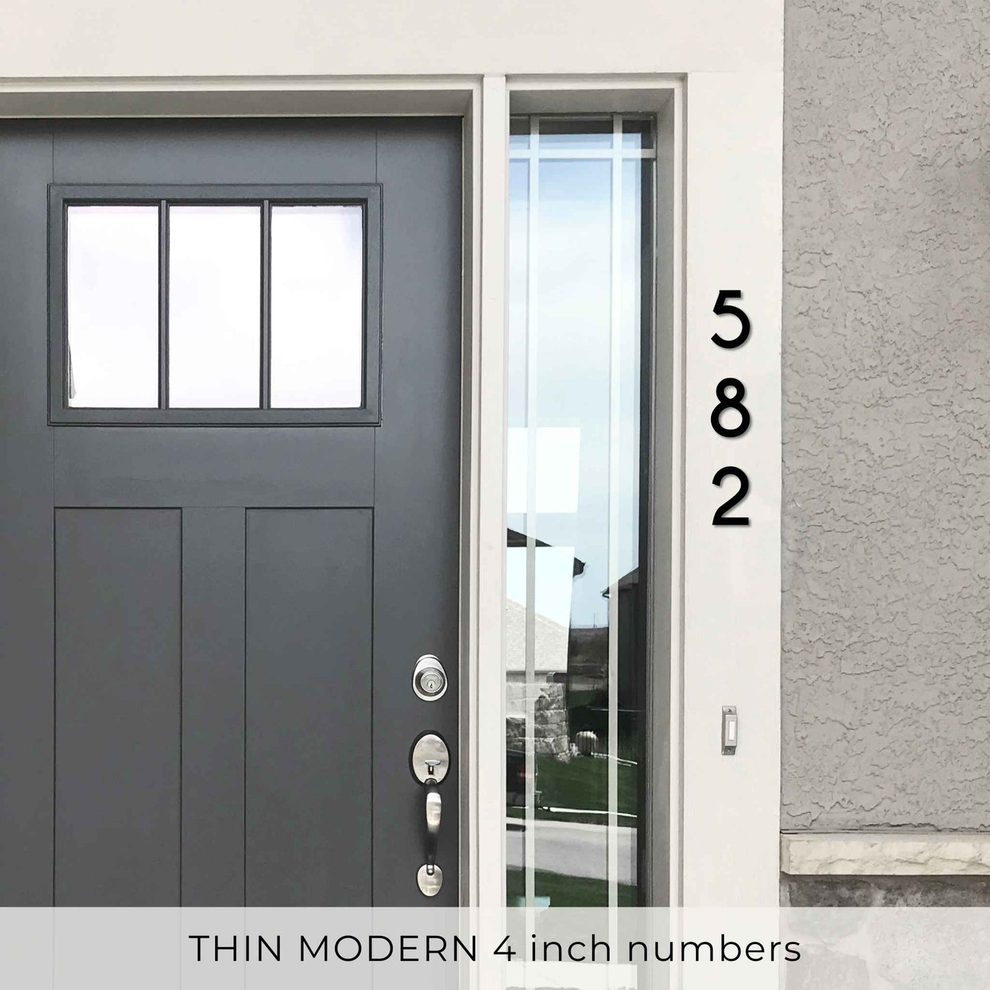 4 inch THIN MODERN house numbers and letters