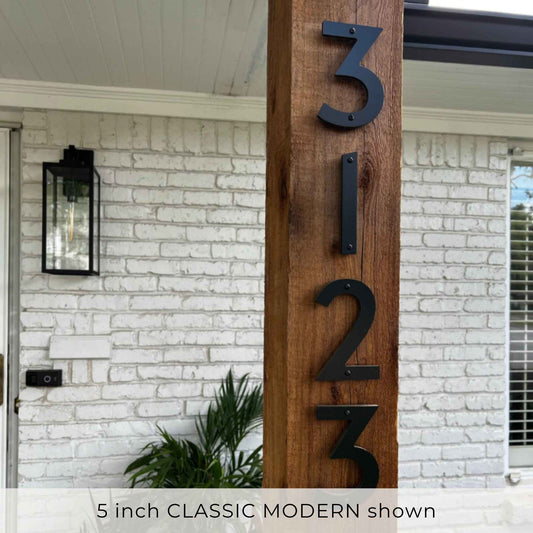 5 inch CLASSIC MODERN house numbers for address signs