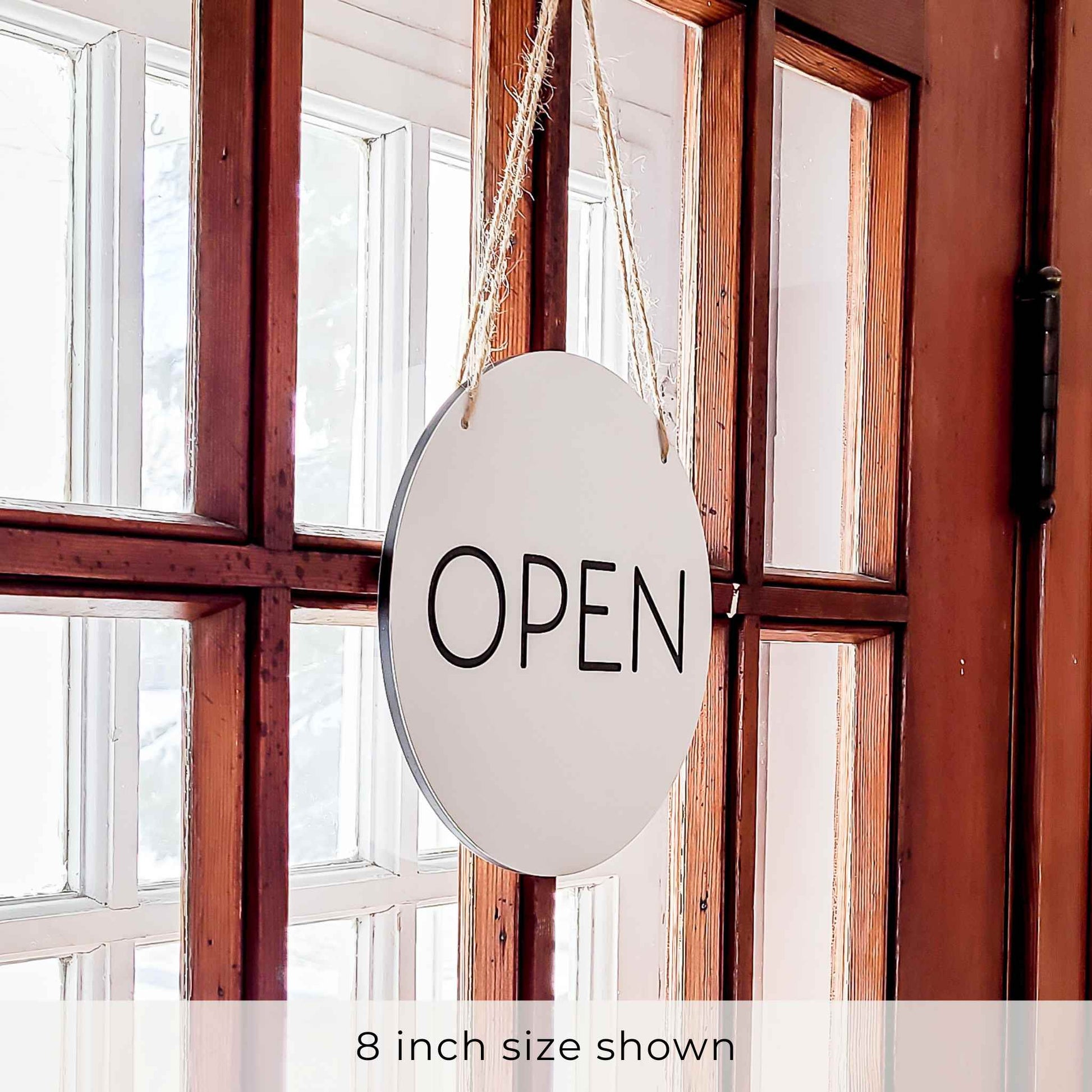 Open and Closed window sign for salon and retail store sign