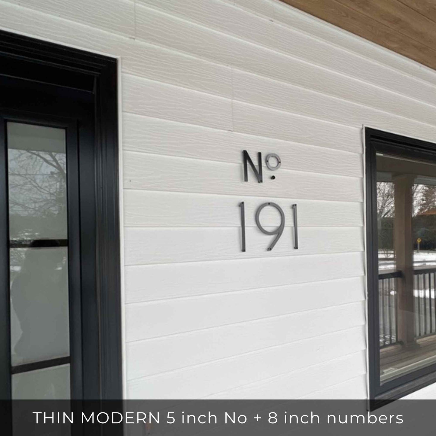 8 inch THIN MODERN house numbers and letters