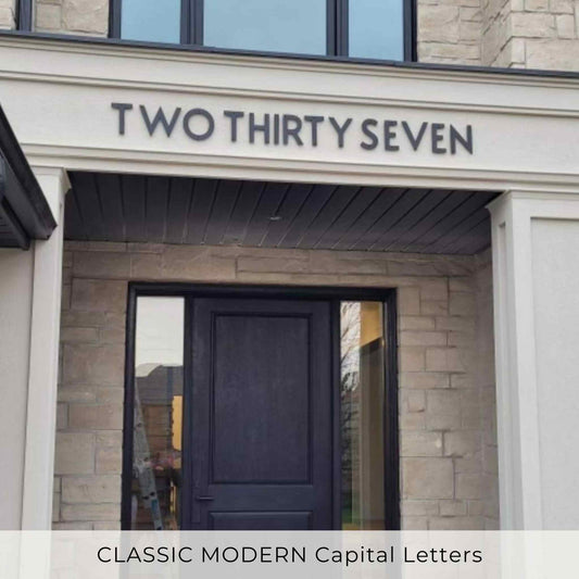 CLASSIC MODERN house numbers and letters to spell out address number sign