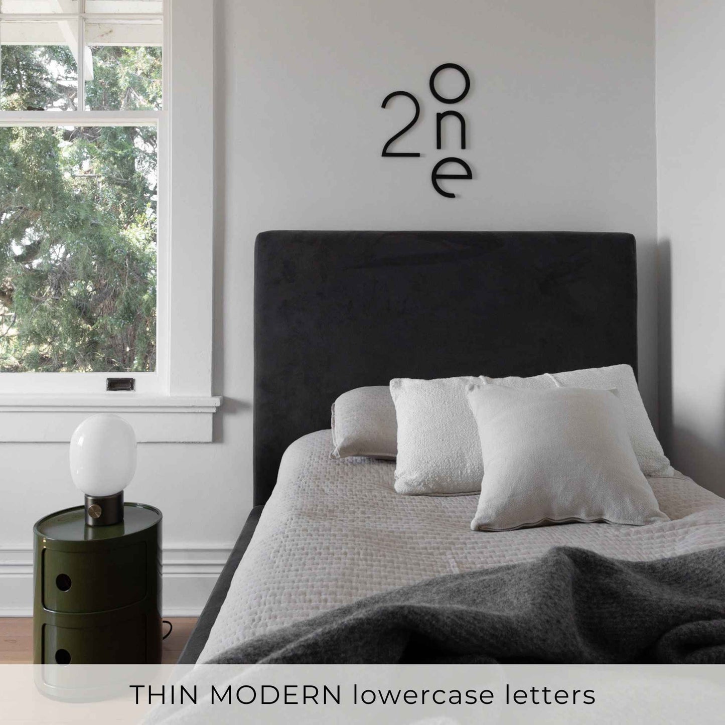 THIN MODERN house numbers and lowercase letters