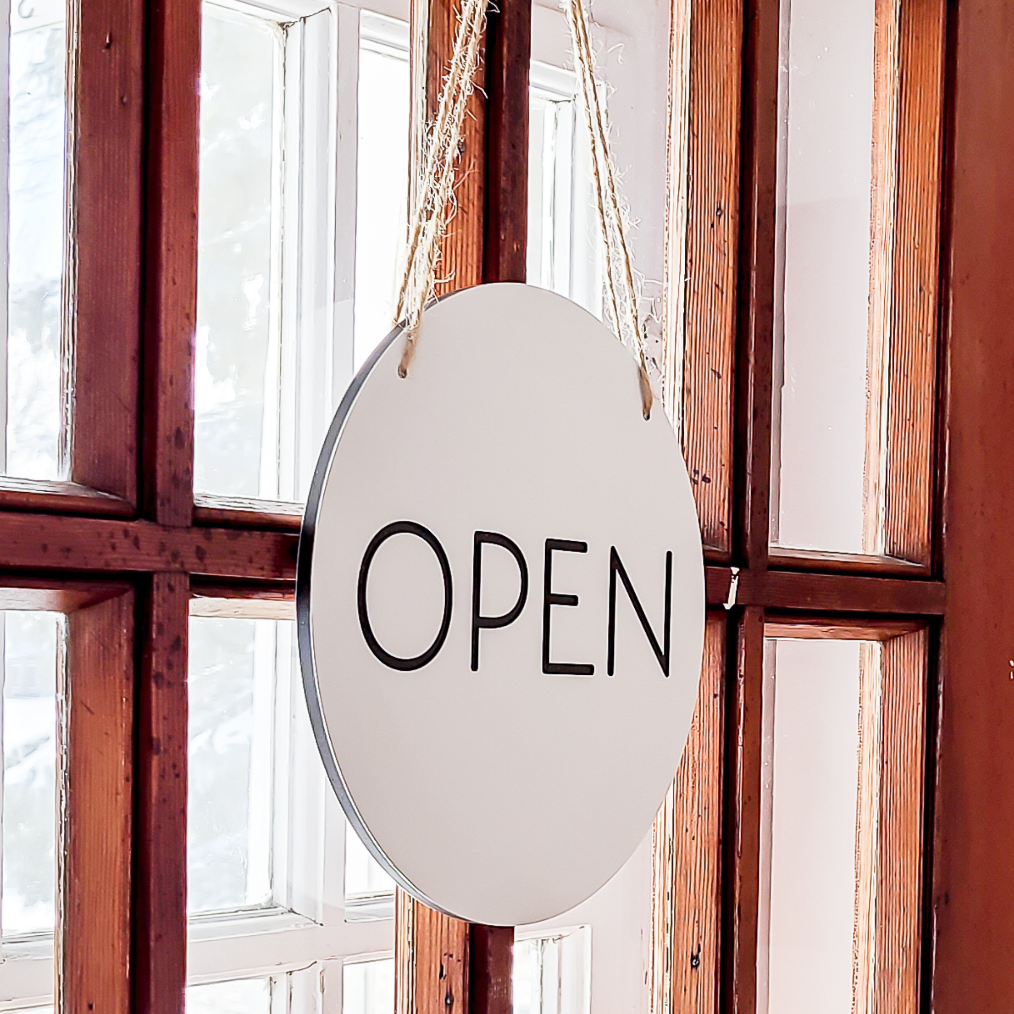 Open and closed sign for retail and business offices