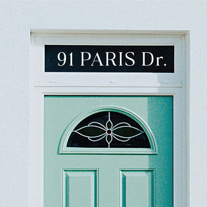Black ROMAN SERIF business and address sign letters
