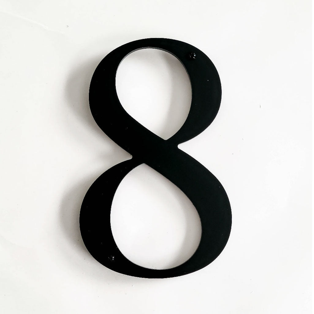 Roman Serif house number 8 for address signs