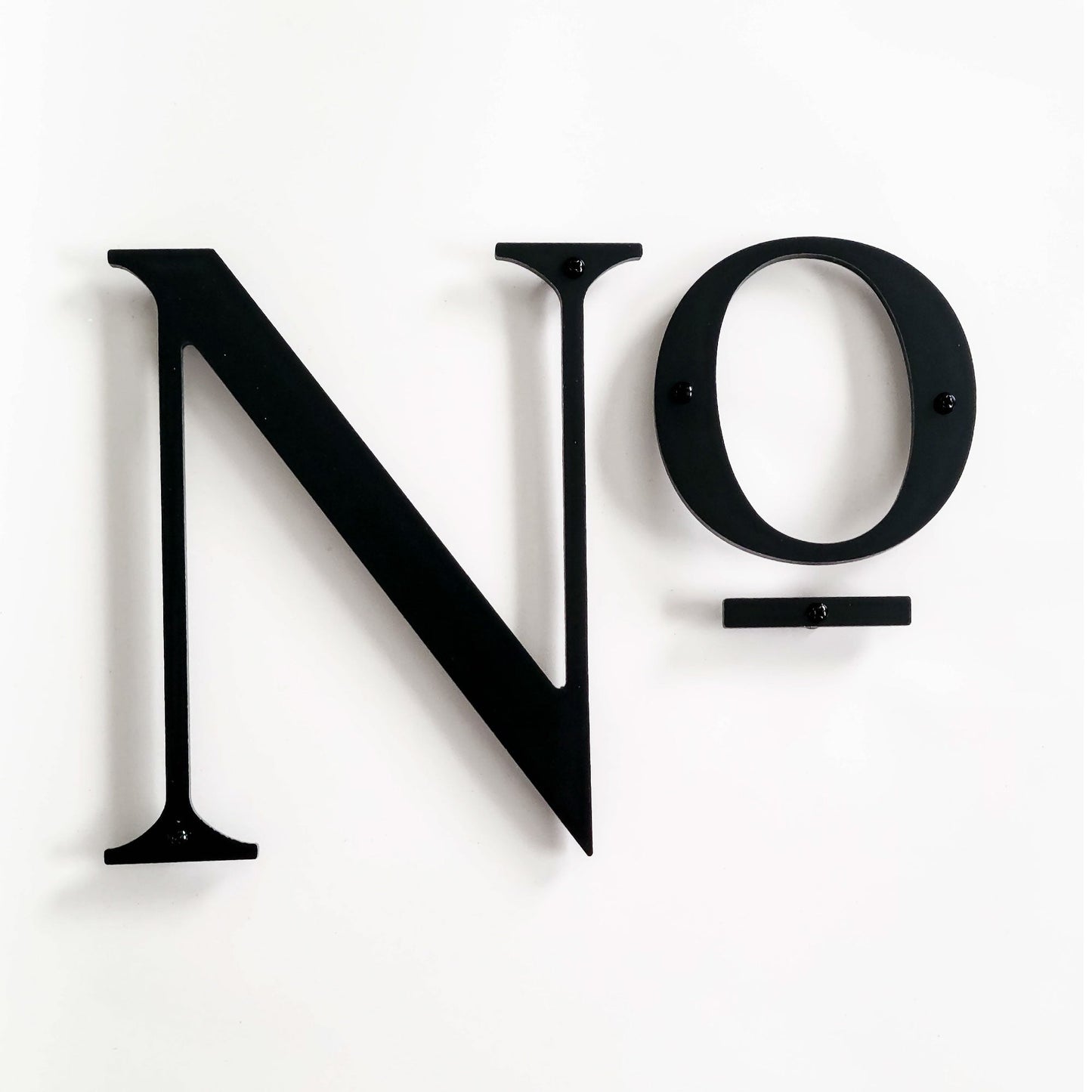 4 inch ROMAN SERIF house numbers for traditional address signs