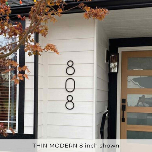 Address Numbers Small THIN MODERN address numbers – LETTERCUT
