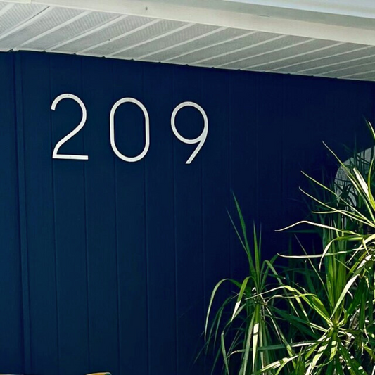 10 inch THIN MODERN house numbers and letters