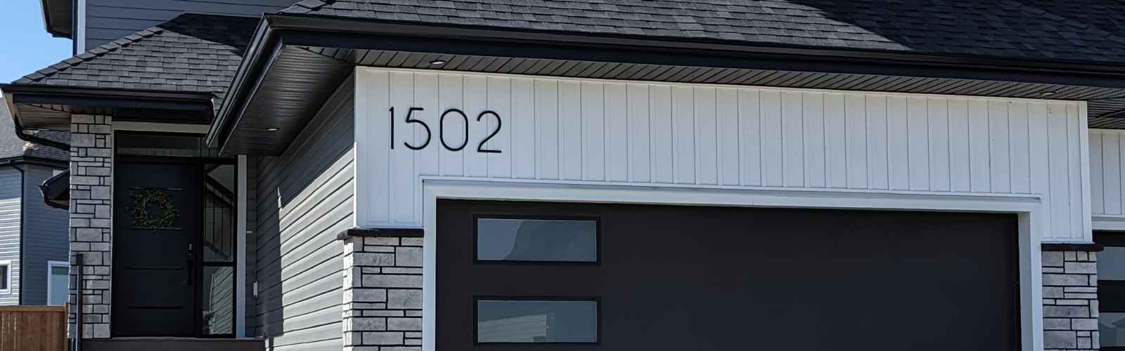 Modern house numbers and letters for the perfect finishing touch for a modern home or business exterior. 