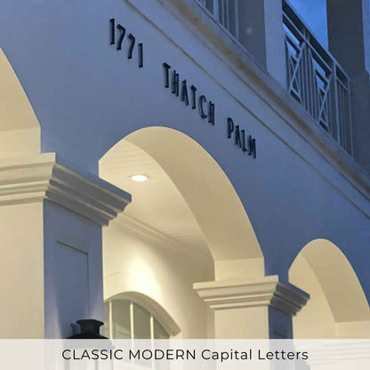 THIN MODERN black business and address sign letters