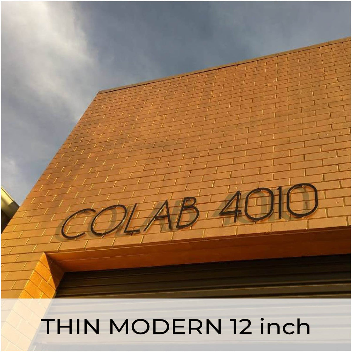THIN MODERN black business and address sign letters – LETTERCUT