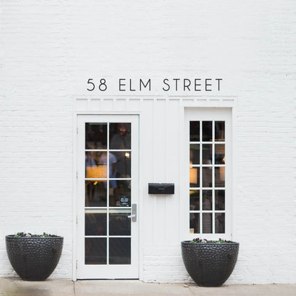 THIN MODERN black business and address sign letters