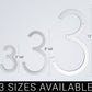 THIN MODERN Silver House Numbers and Letters