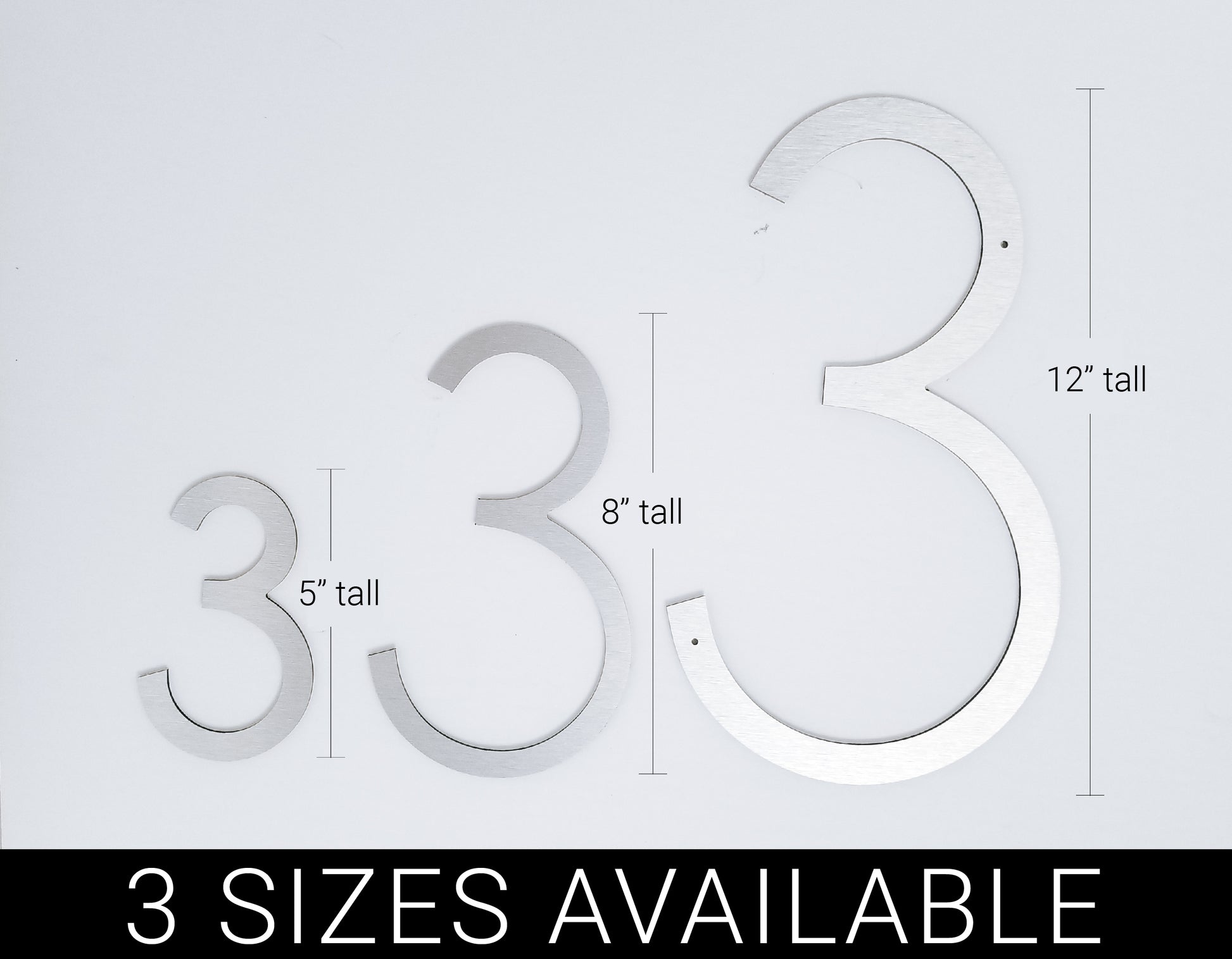 THIN MODERN house numbers in 3 sizes