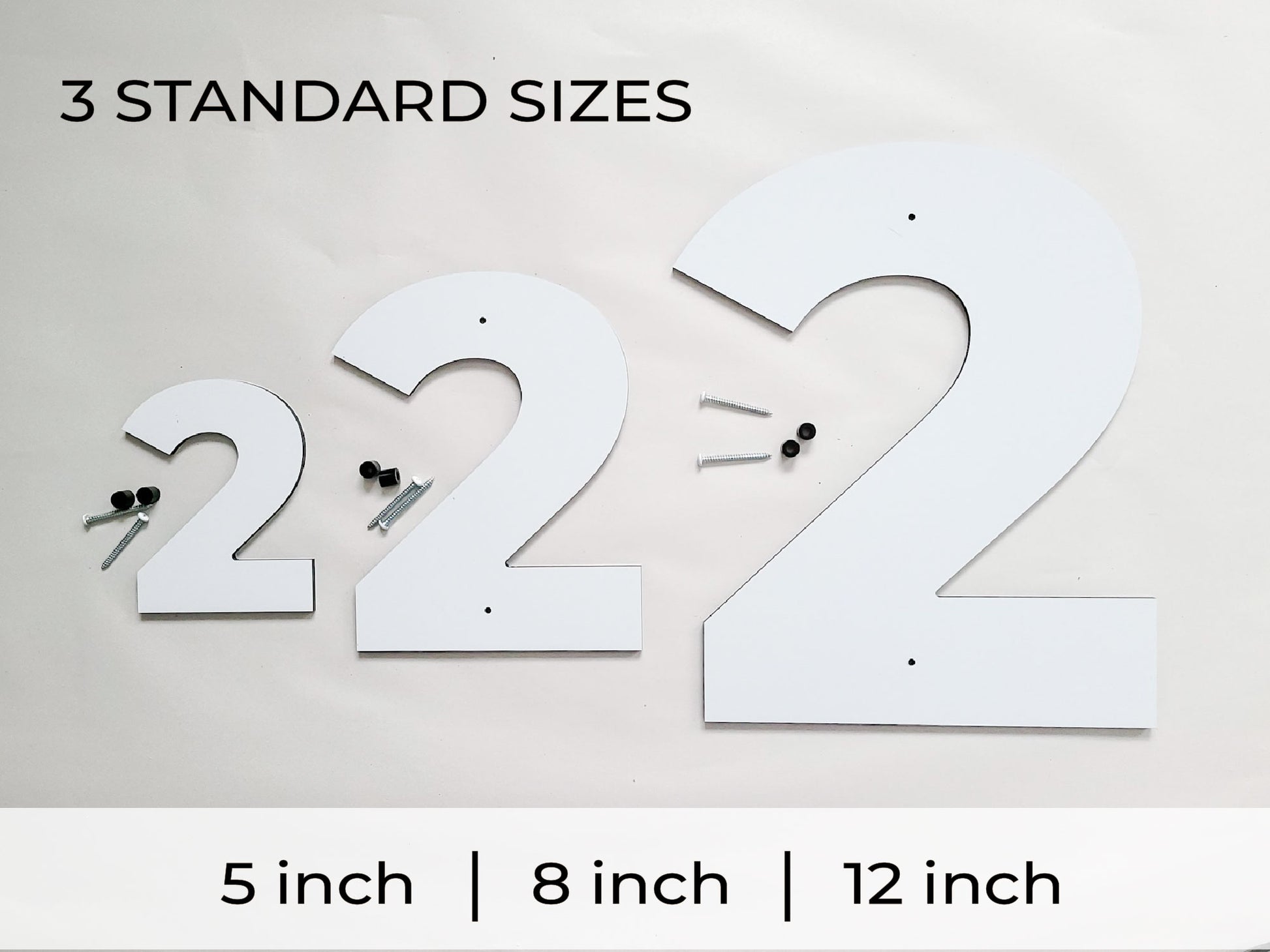 white BOLD RETRO house numbers in 3 sizes