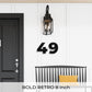 BOLD RETRO black house Numbers for Modern Address Signs