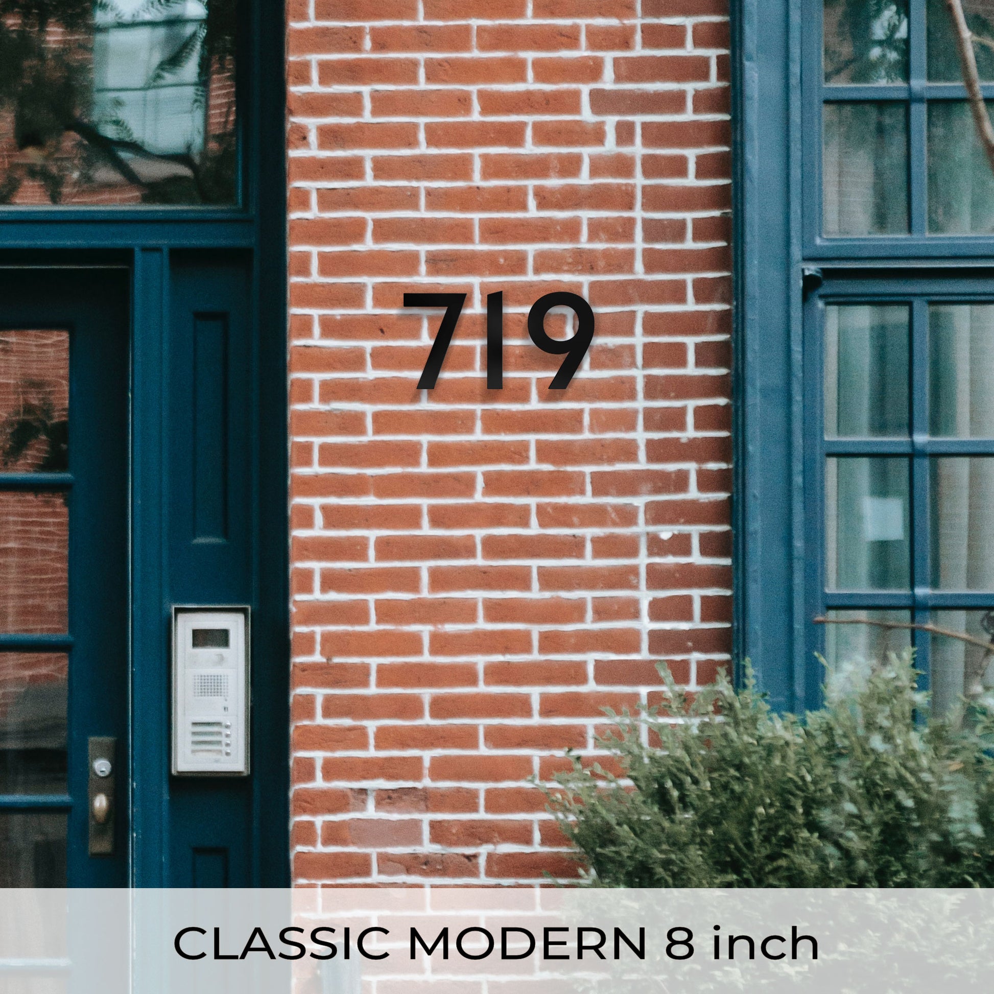 8 inch CLASSIC MODERN house numbers and letters 