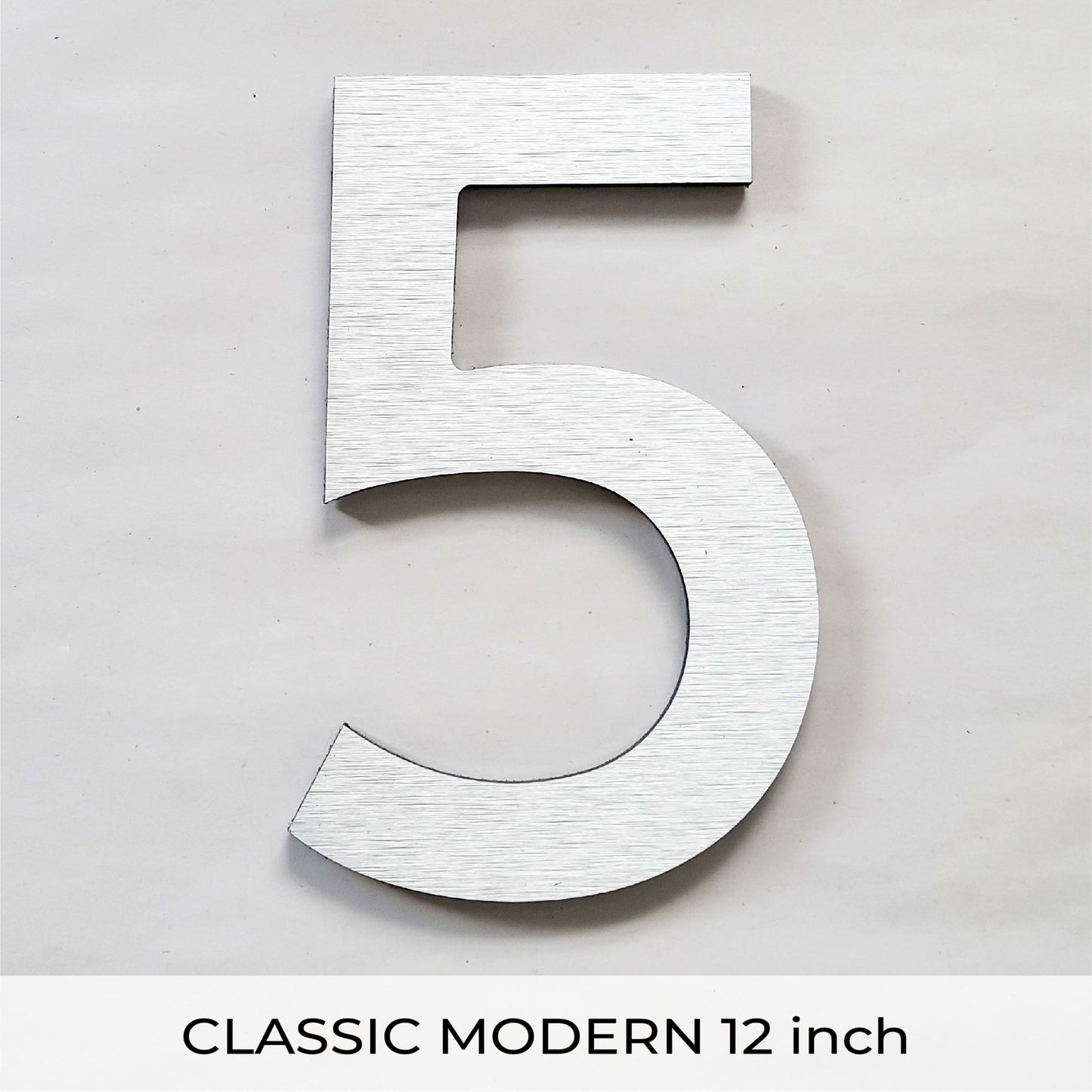 brushed silver CLASSIC MODERN house numbers