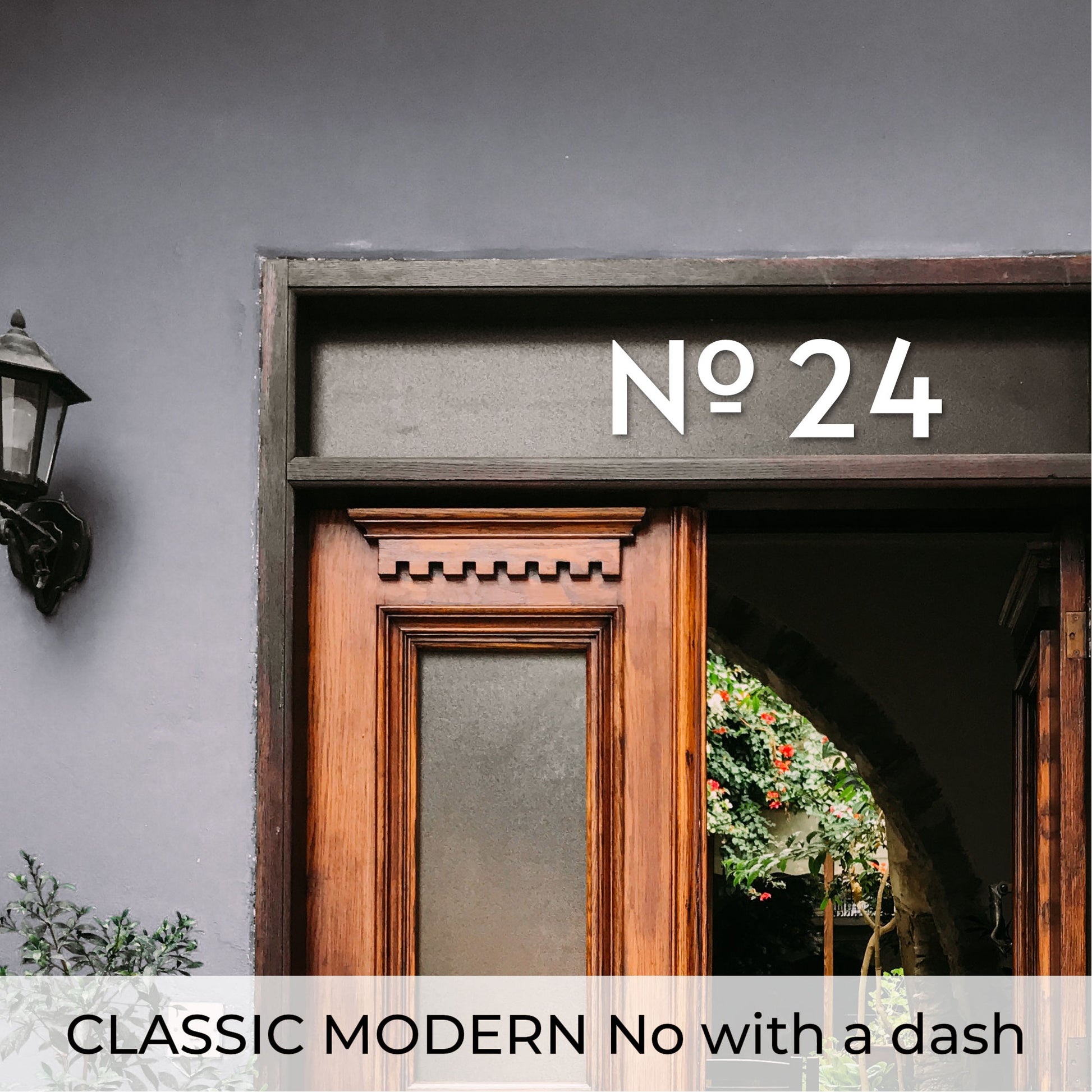 CLASSIC MODERN house numbers and No letters in white 