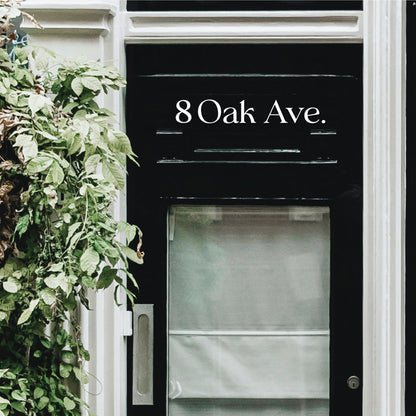 Large ROMAN SERIF white house numbers for modern address number signs