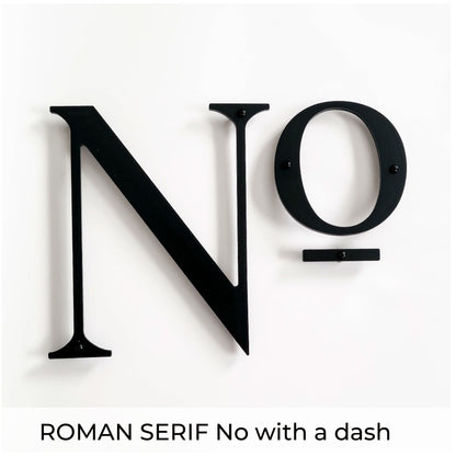 ROMAN SERIF House No. letters for address signs and plaques