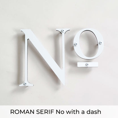 ROMAN SERIF House No. letters for address signs and plaques