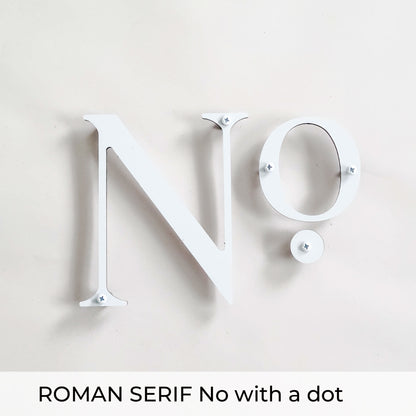 ROMAN SERIF House No. letters for address signs and plaques