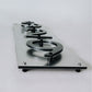 House Number Plaque for address sign with THIN MODERN 5 inch numbers