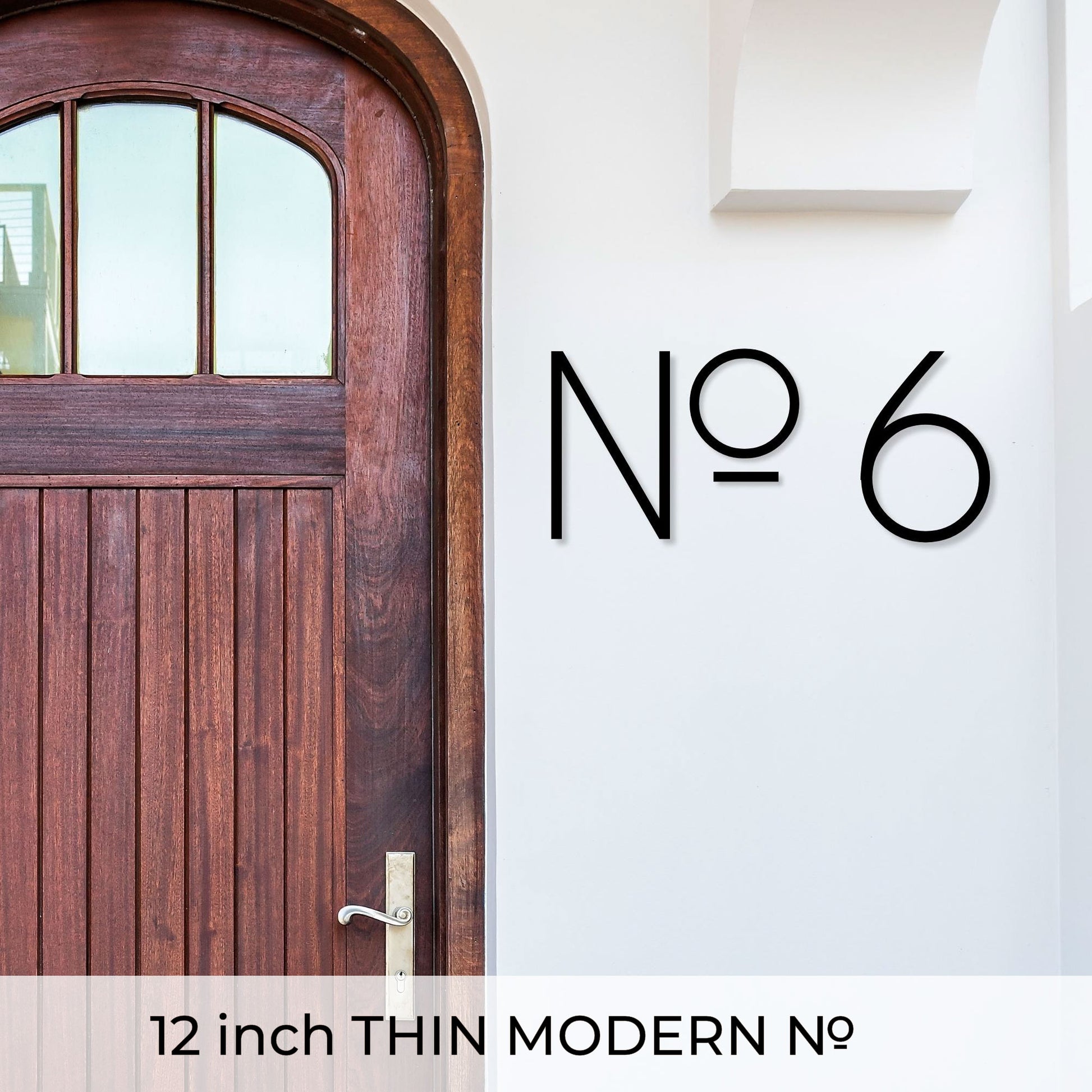 black THIN MODERN house numbers and No letters