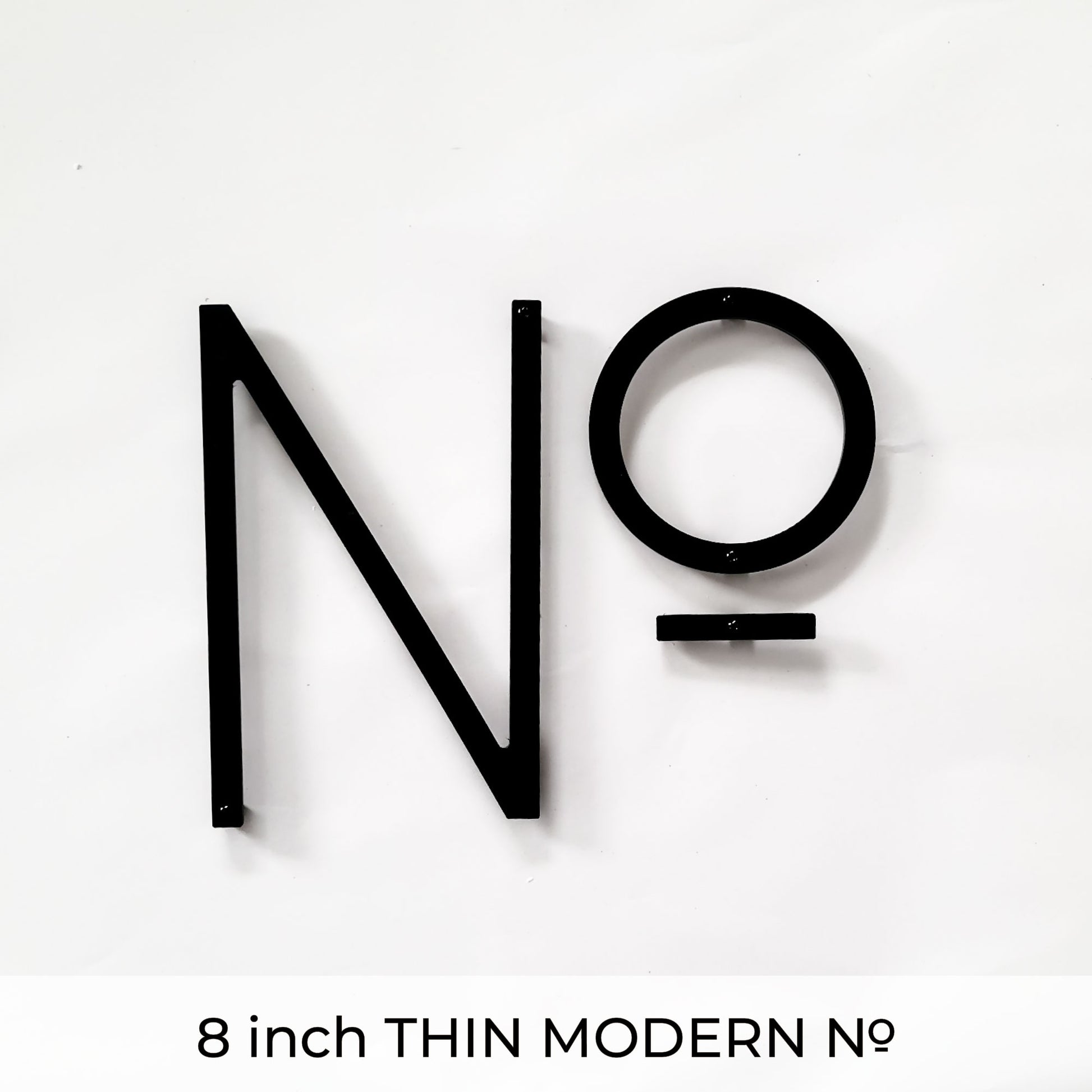 black THIN MODERN house numbers and No letters