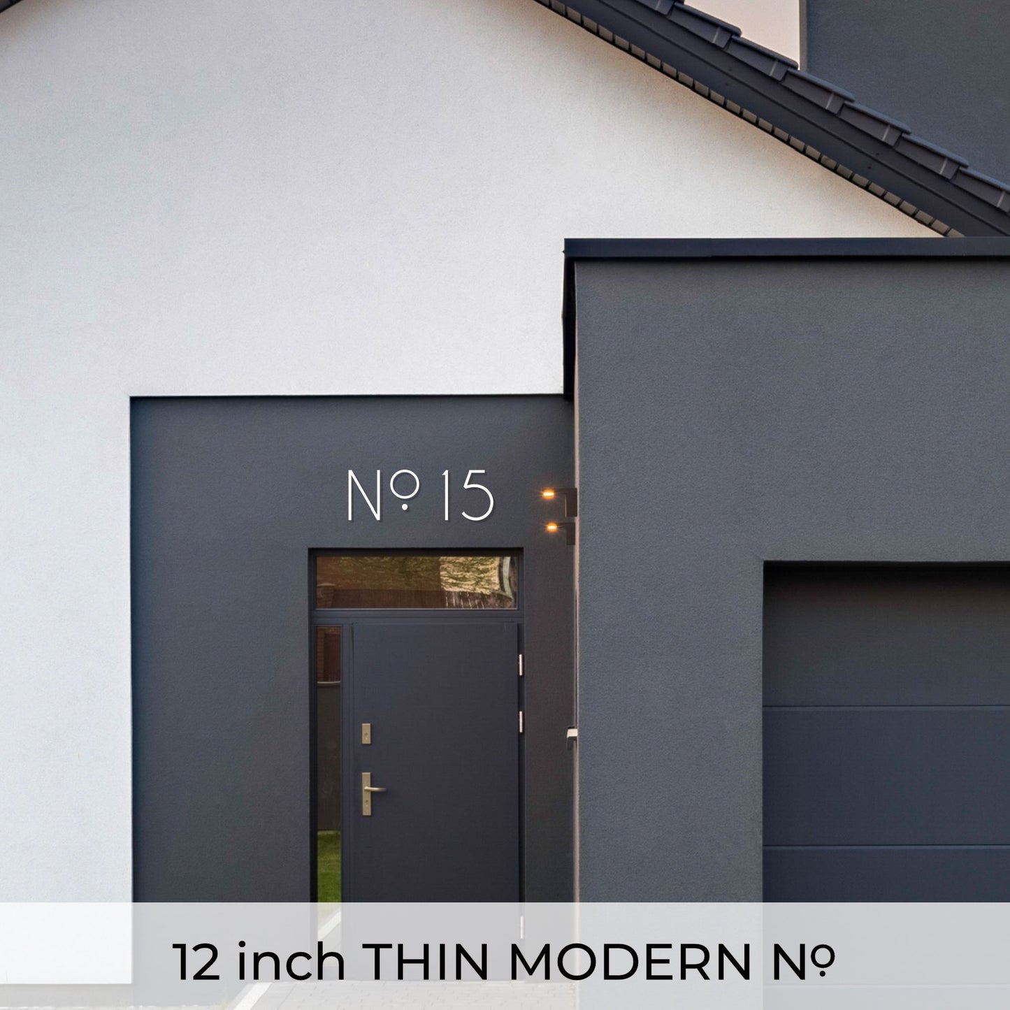 THIN MODERN House No. letters for address sign