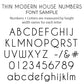 THIN MODERN black house numbers and letters