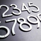 THIN MODERN Silver House Numbers and Letters