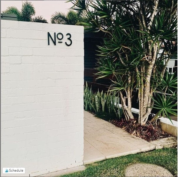 THIN MODERN house numbers and No letters
