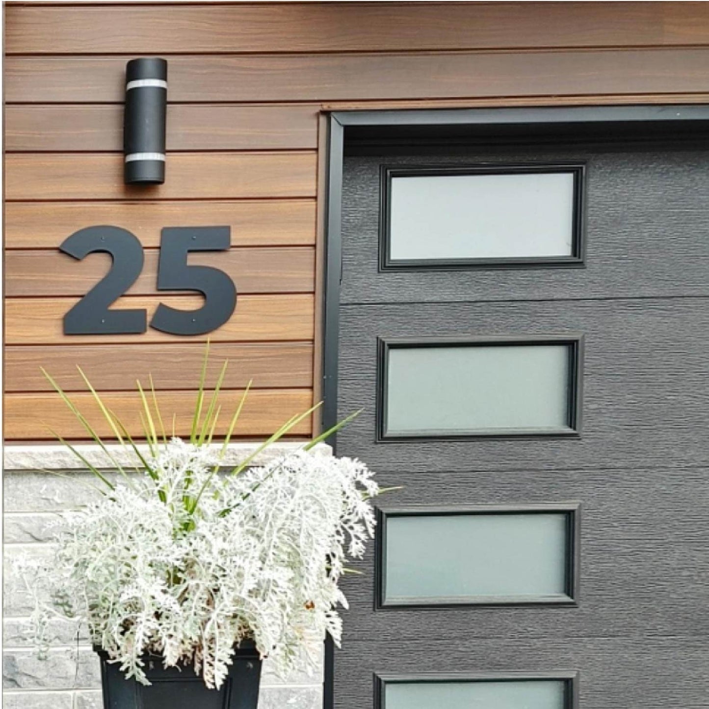 BOLD RETRO black house Numbers for Modern Address Signs